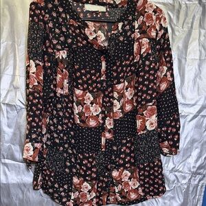 Elegant Floral Patchwork Blouse